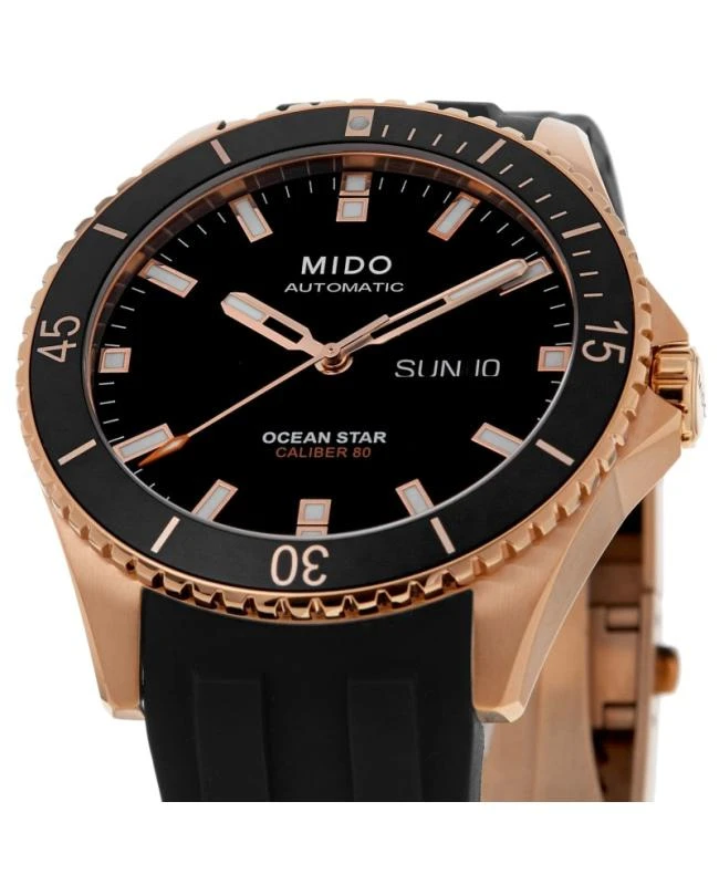 商品MIDO|Mido Ocean Star 200 Black Dial Rubber Strap Men's Watch M026.430.37.051.00,价格¥6329,第2张图片详细描述