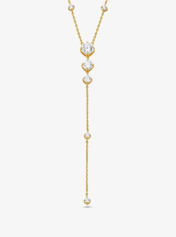 商品Michael Kors|Precious Metal-Plated Sterling Silver Cubic Zirconia Lariat Necklace,价格¥593,第1张图片