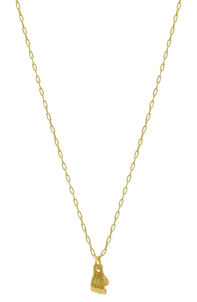 商品ADORNIA|14K Gold Vermeil Mighty Hand Pendant Necklace,价格¥120,第1张图片