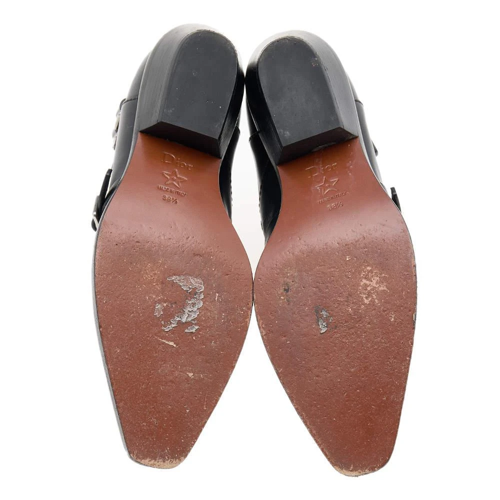 Dior Black Leather Dior Saddle Ankle Boots Size 38.5 商品
