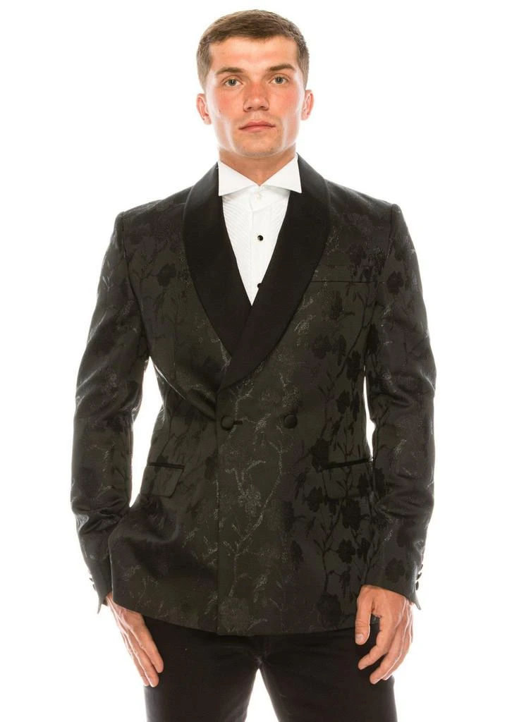 商品RON TOMSON|Midnight Floral Double Breasted Tuxedo Jacket,价格¥4239,第4张图片详细描述