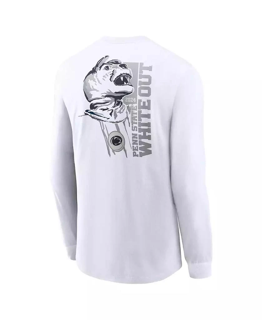 商品NIKE|Men's White Penn State Nittany Lions 2024 White Out Long Sleeve T-Shirt,价格¥277,第2张图片详细描述