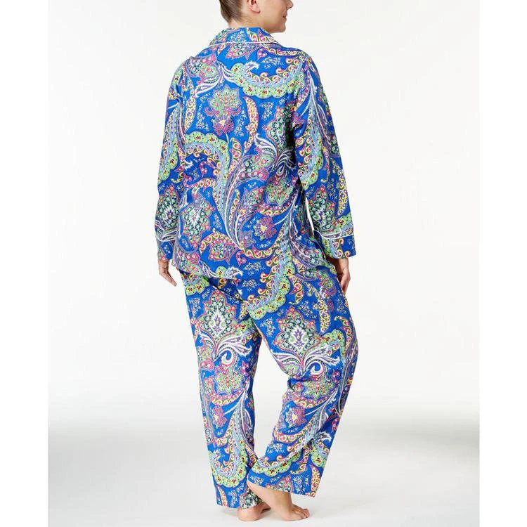 商品Ralph Lauren|Plus Size Cotton-Knit Pajama Set,价格¥394,第3张图片详细描述
