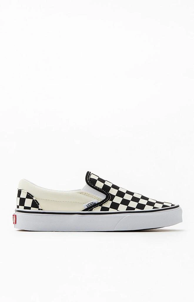 商品Vans|Classic Checkerboard White & Black Slip-On Shoes,价格¥497,第2张图片详细描述