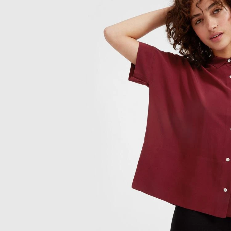 商品Everlane|丝绸短袖宽松衬衫,价格¥391-¥435,第4张图片详细描述