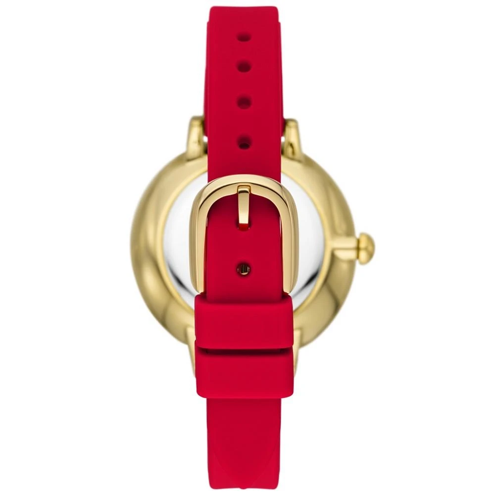 商品Kate Spade|Women's Park Row Three Hand Red Silicone Watch 34mm,价格¥1115,第3张图片详细描述