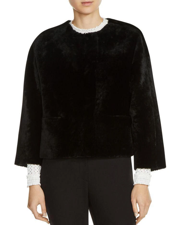 商品Maje|Veslain Cropped Shearling Jacket ,价格¥7014,第1张图片