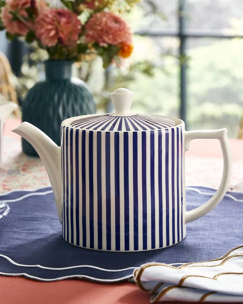 商品Spode|Blue Italian Steccato Teapot,价格¥1267,第1张图片