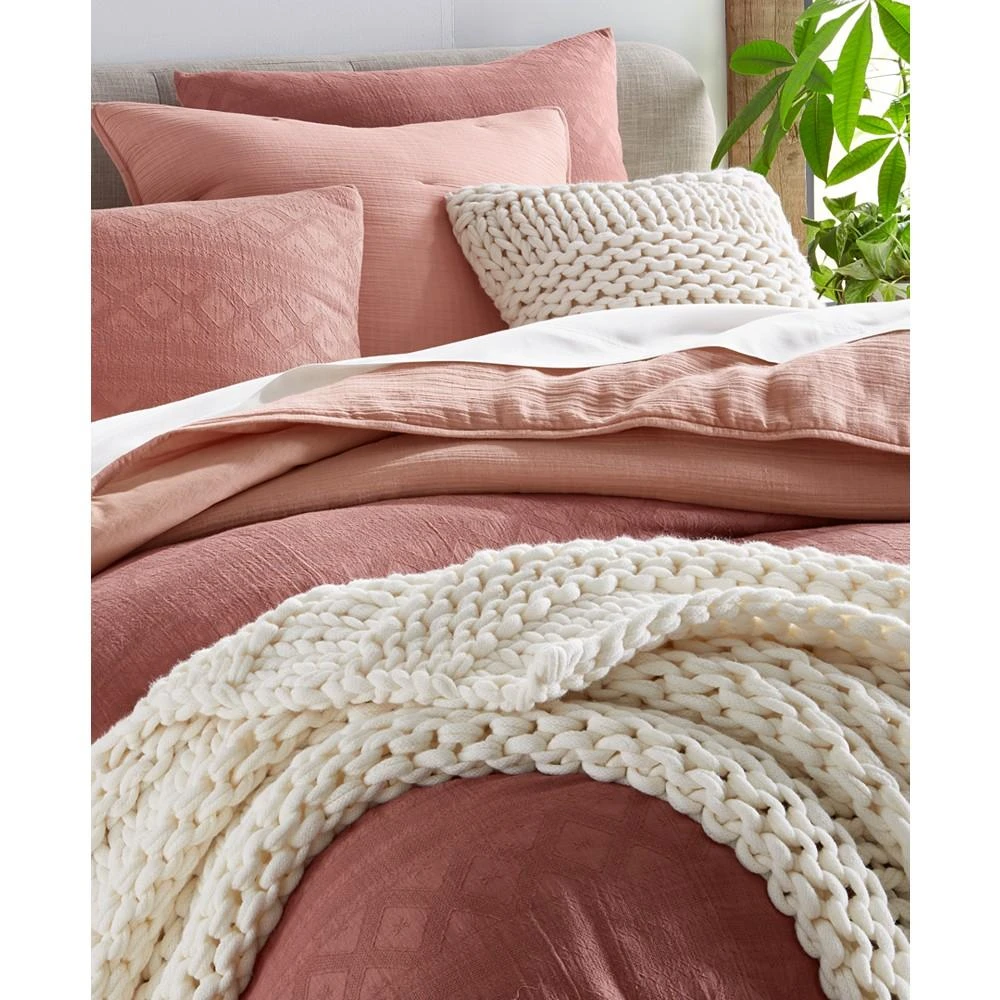 商品Oake|Taos Stripe 2-Pc. Duvet Cover Set, Twin, Created for Macy's,价格¥207,第4张图片详细描述