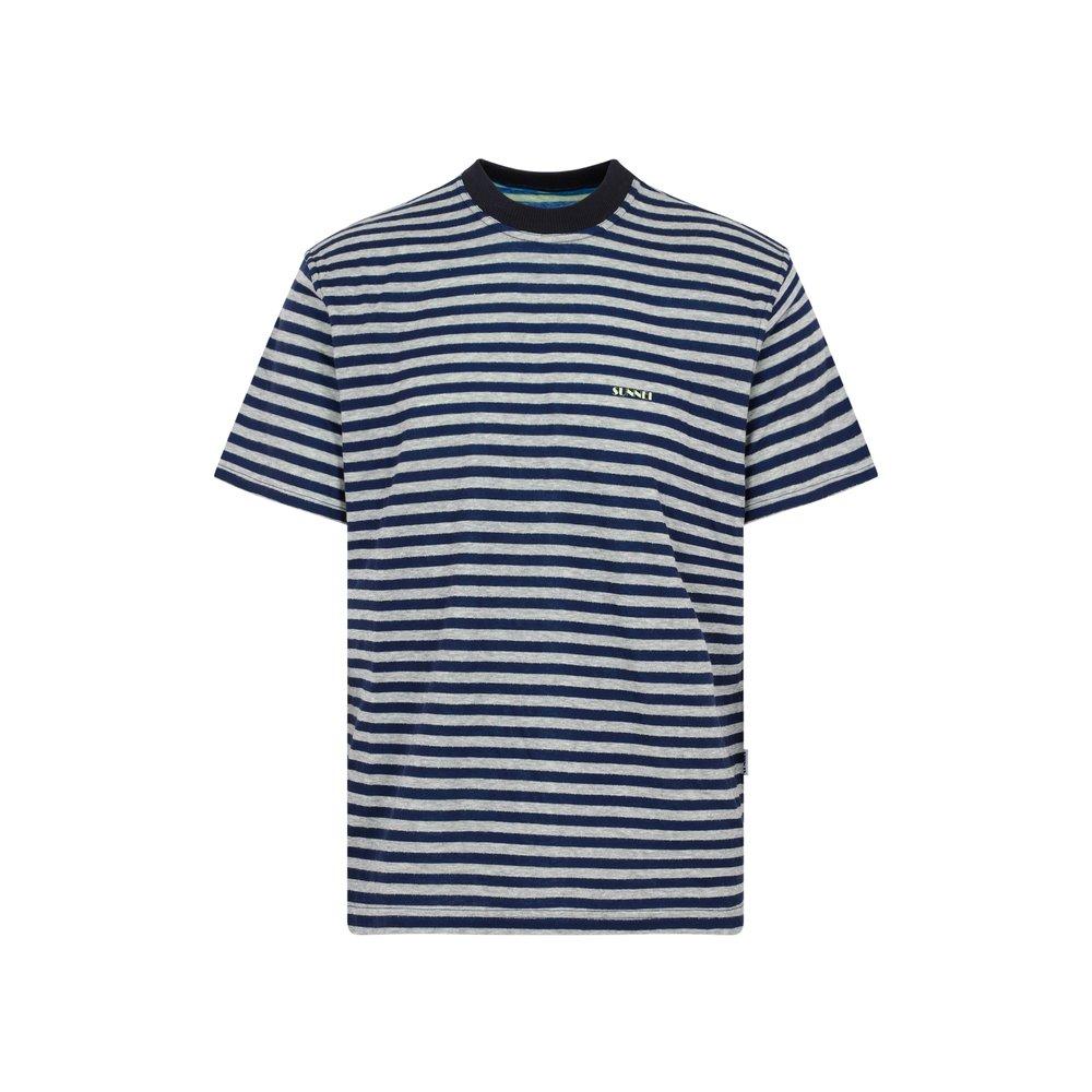 Sunnei Striped Crewneck T-Shirt商品第1张图片规格展示