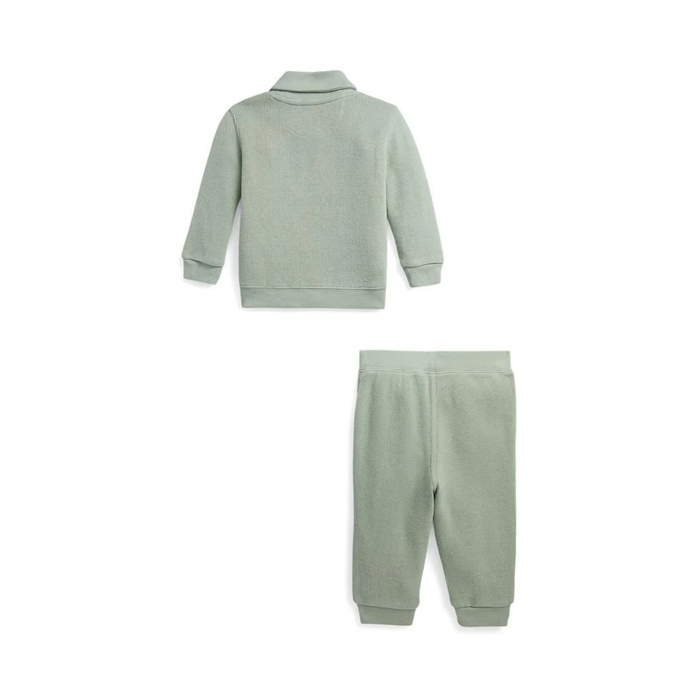 商品Ralph Lauren|Baby Boys Ribbed Cotton Pullover and Pants Set,价格¥447,第2张图片详细描述