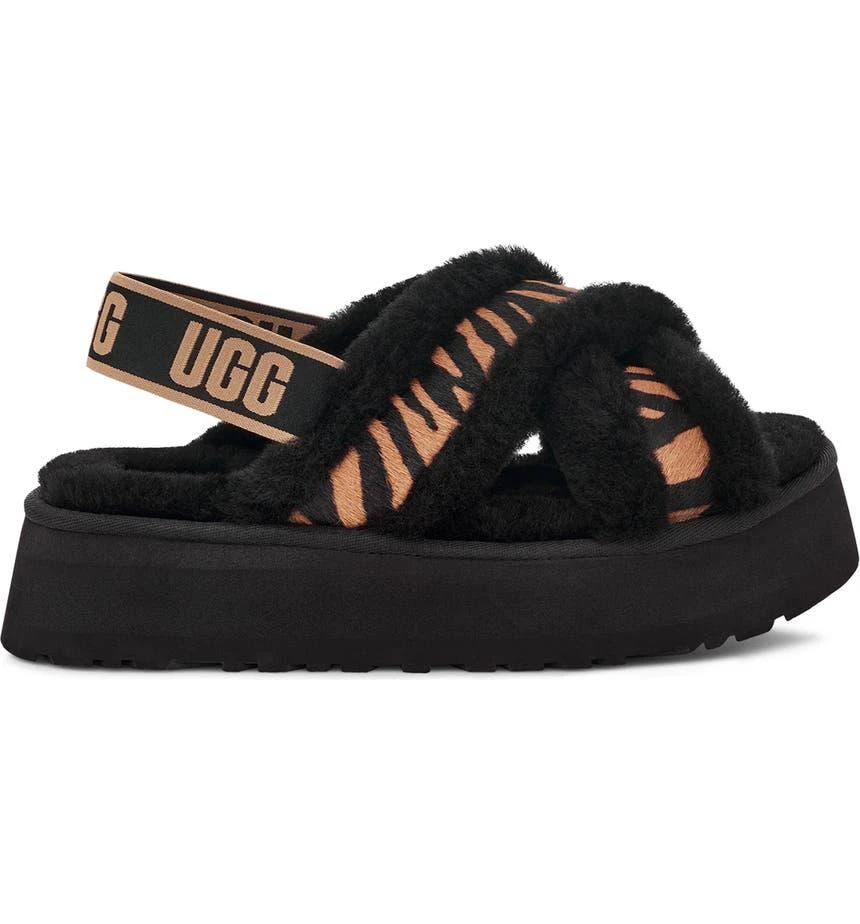 商品UGG|Disco Cross Genuine Shearling Tiger Print Slide,价格¥450,第3张图片详细描述