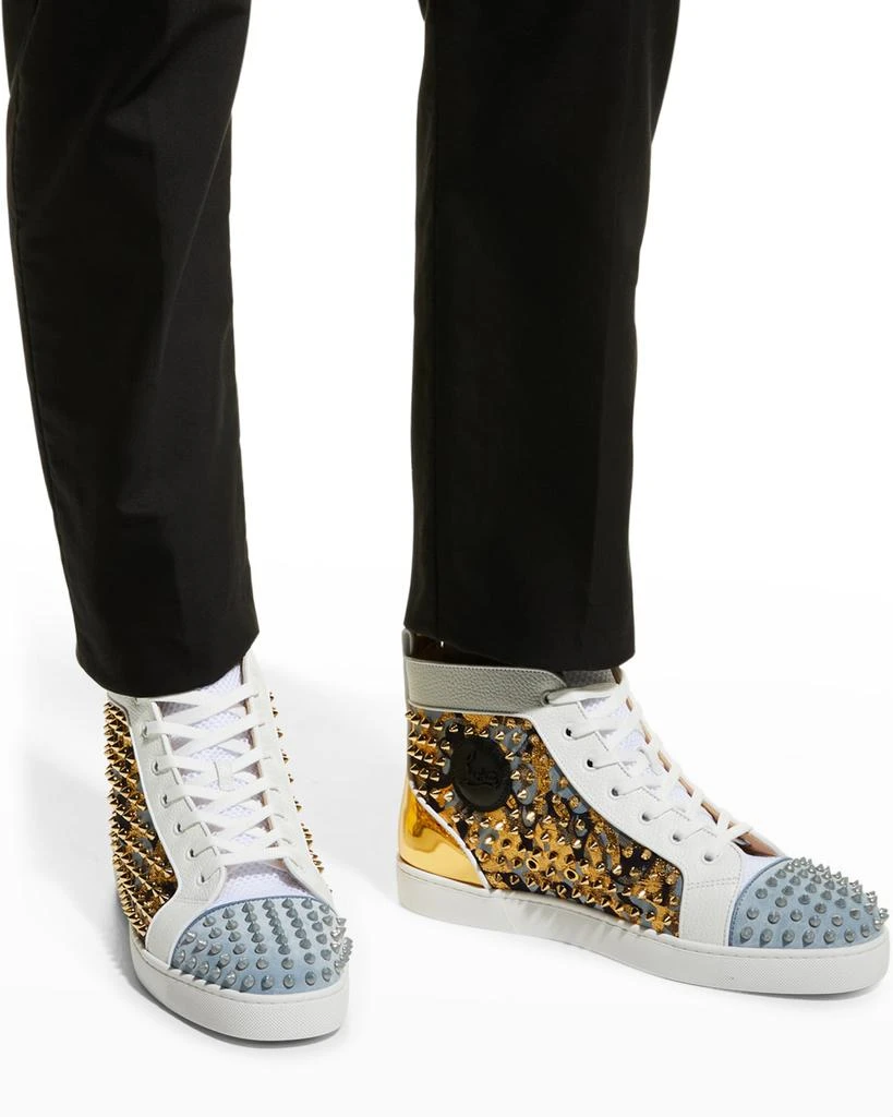 商品Christian Louboutin|Men's Louis Orlato Flat Spike High-Top Sneakers,价格¥7931,第2张图片详细描述