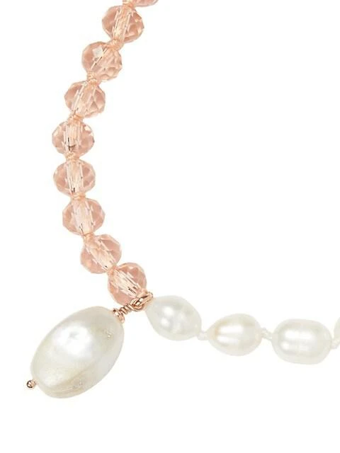 商品Kate Spade|Pearl Play Goldtone, Cubic Zirconia & Faux Pearl Half-And-Half Bracelet,价格¥431,第2张图片详细描述