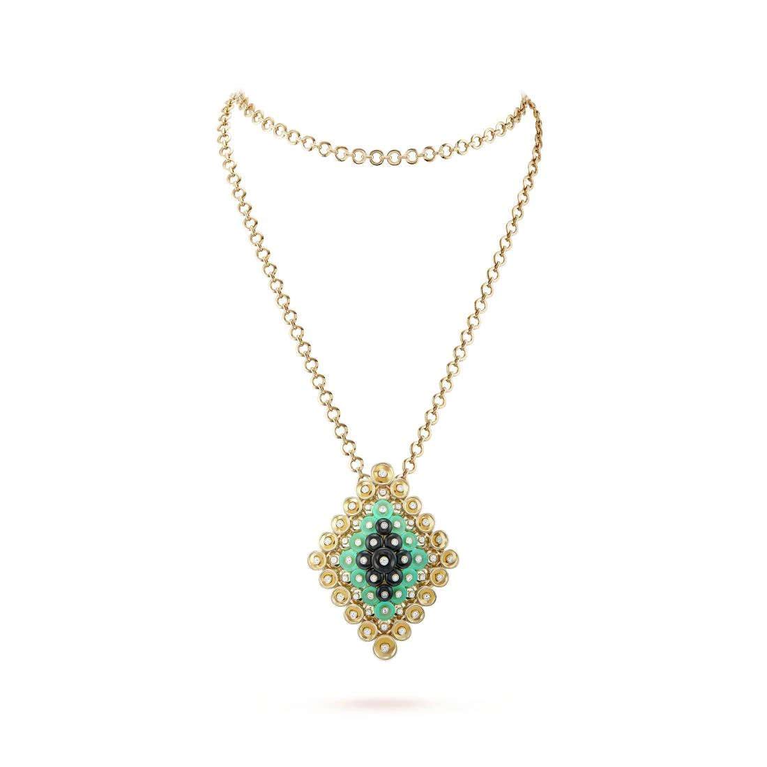 商品Van Cleef & Arpels|包邮包税【预售7天发货】 VCA梵克雅宝 23秋冬 女士 吊坠 Bouton d'or吊坠项链及可拆式胸针 VCARO9MU00,价格¥398477,第1张图片