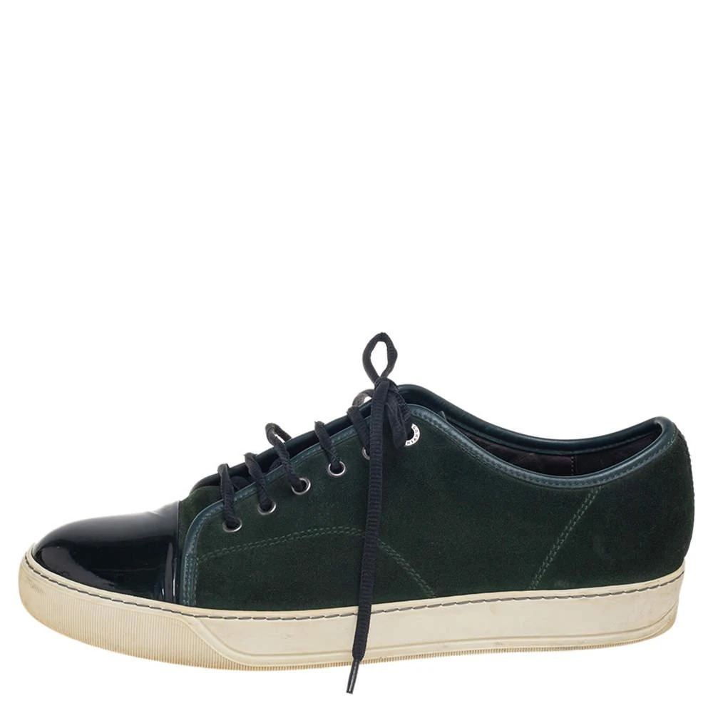 商品[二手商品] Lanvin|Lanvin Green Patent And Suede Low Top Sneakers Size 42,价格¥923,第2张图片详细描述