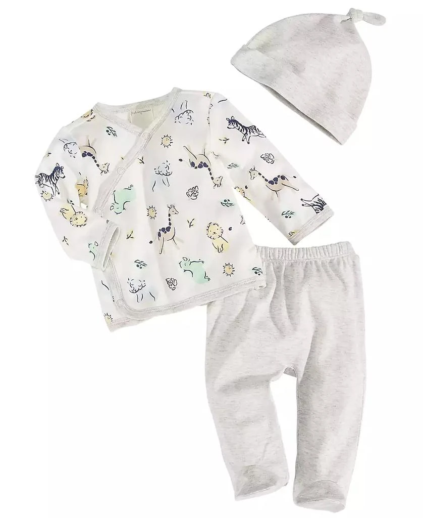 商品First Impressions|Baby Boys Safari Take Me Home 3 Piece Set, Created for Macy's,价格¥83,第1张图片