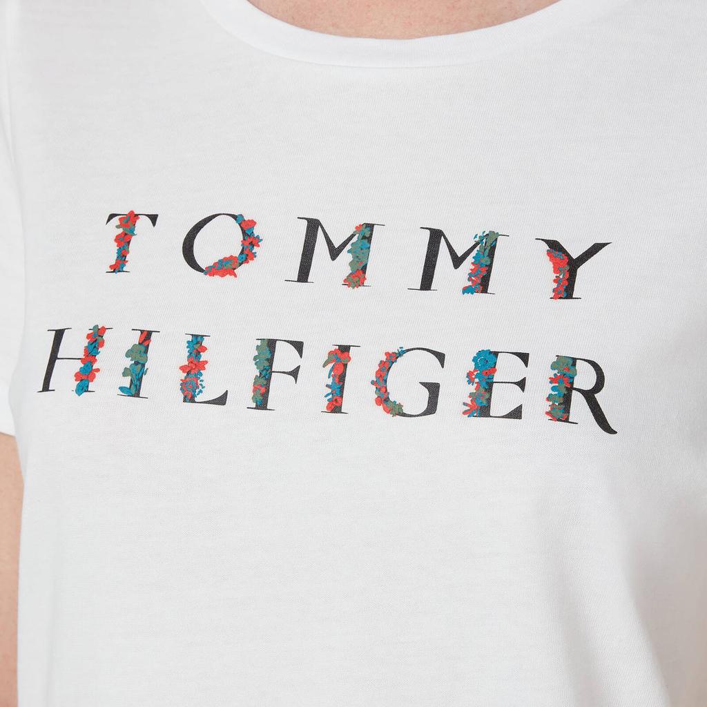 Tommy Hilfiger Women's Crv Floral T-Shirt - White商品第4张图片规格展示