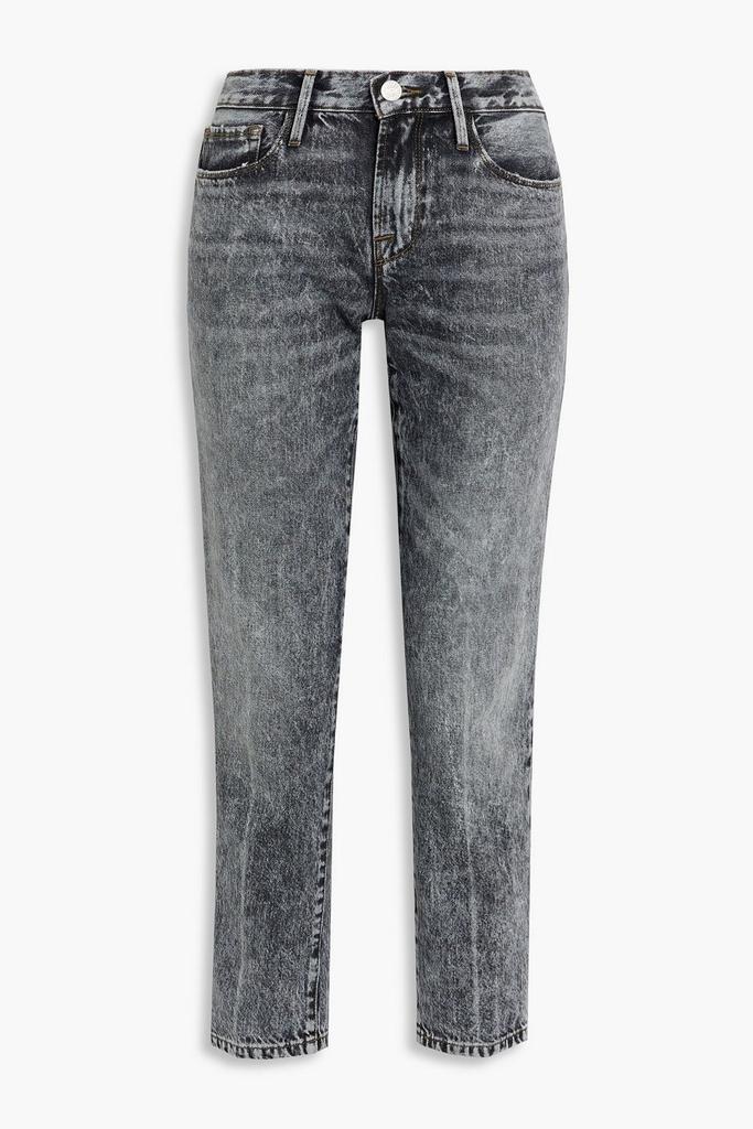 Le Nouveau acid-wash mid-rise straight-leg jeans商品第3张图片规格展示