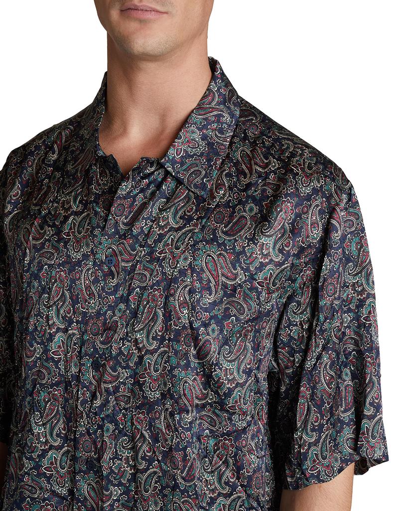 Men's Paisley Silk Dress Shirt商品第5张图片规格展示