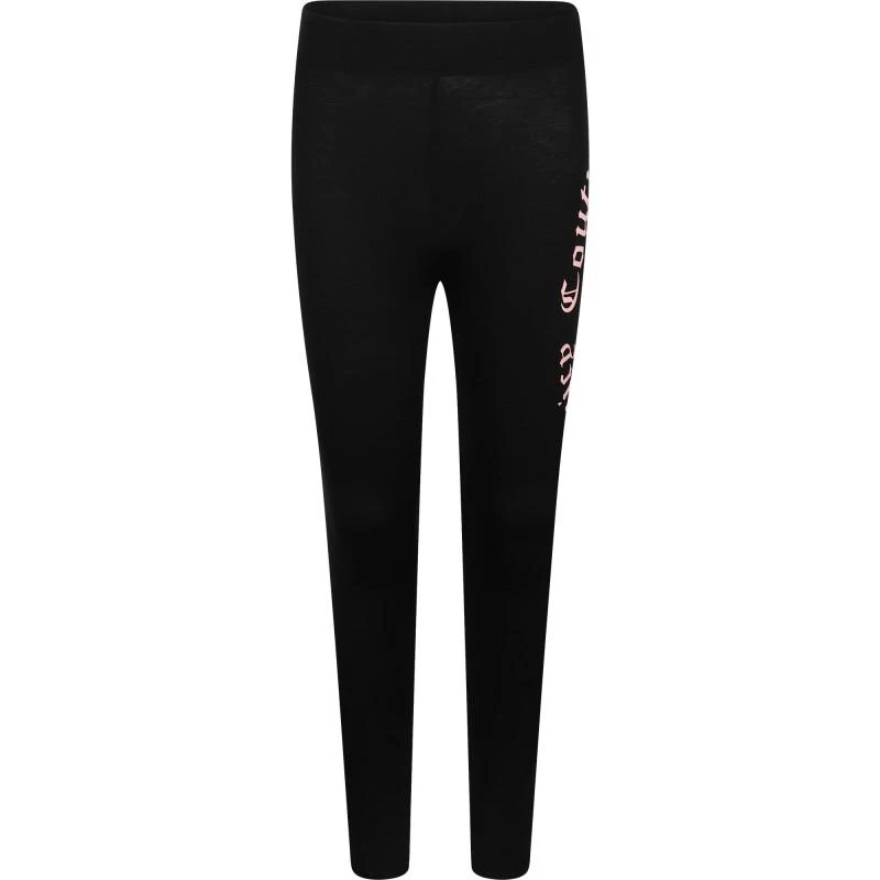 商品Juicy Couture|Elasticated girls black leggings with light pink logo,价格¥241,第1张图片