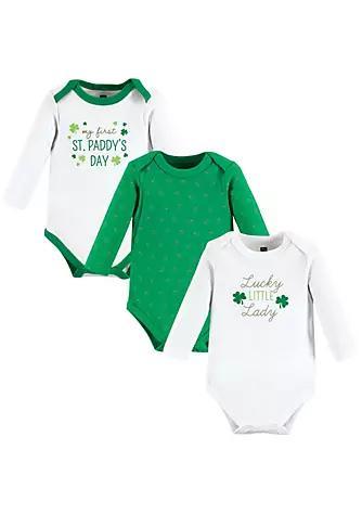 商品Hudson|Hudson Baby Infant Girl Cotton Long-Sleeve Bodysuits, Lucky Lady,价格¥127,第1张图片