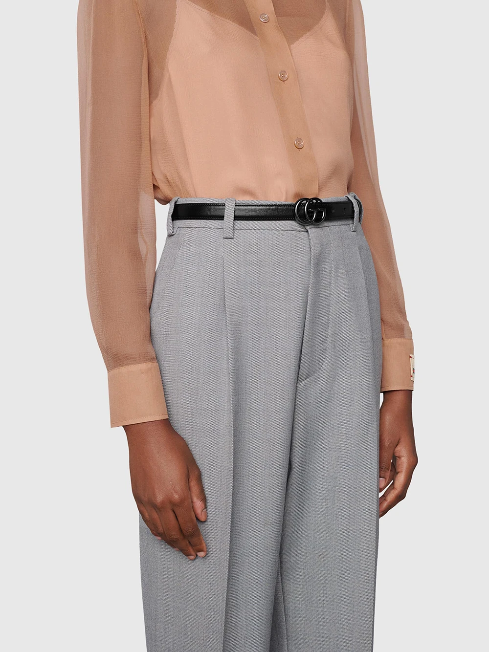 商品【商品预售7天】 Gucci|Gucci 女士腰带 40941718YXV1000 黑色,价格¥2275,第3张图片详细描述