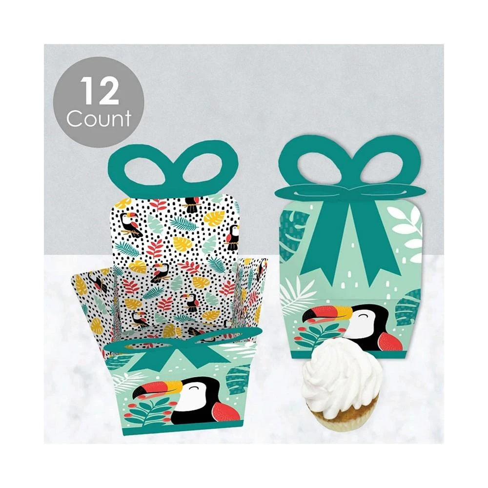 商品Big Dot of Happiness|Calling All Toucans - Square Favor Gift Boxes - Tropical Bird Baby Shower or Birthday Party Bow Boxes - Set of 12,价格¥127,第3张图片详细描述
