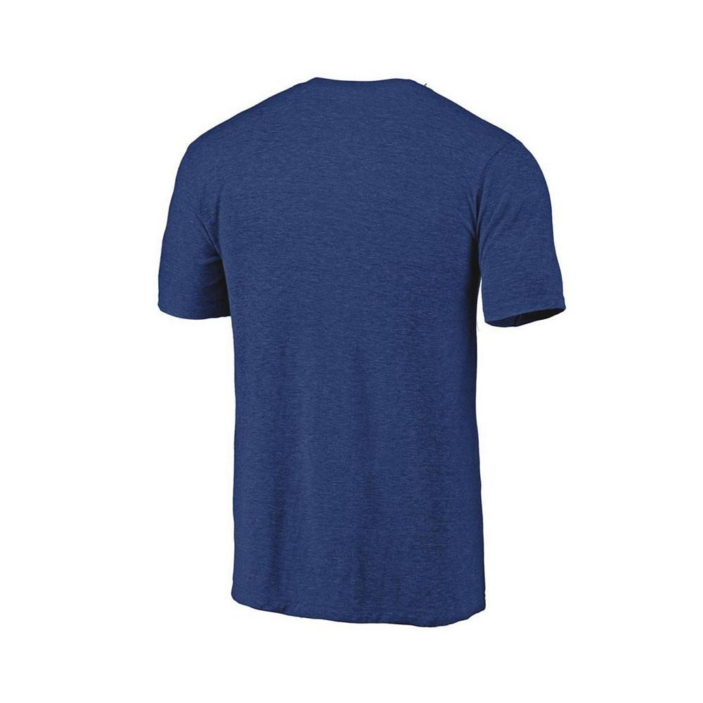 商品Fanatics|Men's Branded Royal Kansas City Royals Weathered Official Logo Tri-Blend T-shirt,价格¥187,第6张图片详细描述
