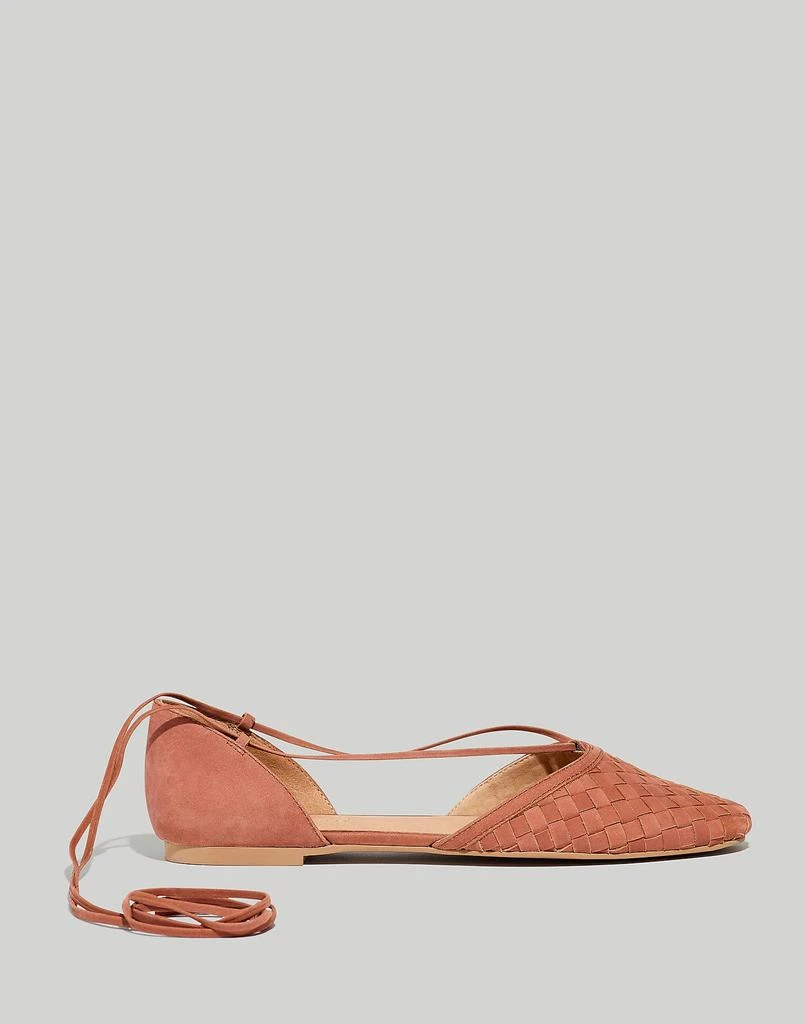 商品Madewell|The Celina Lace-Up Flat in Woven Nubuck,价格¥222,第2张图片详细描述