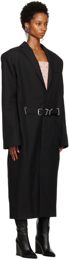 Black Y Belt Coat商品第2张图片规格展示