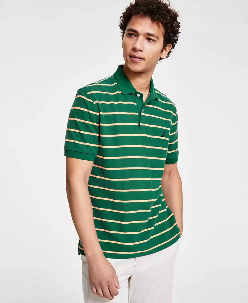 商品Nautica|Men's Classic-Fit Striped Performance Deck Polo,价格¥125,第1张图片