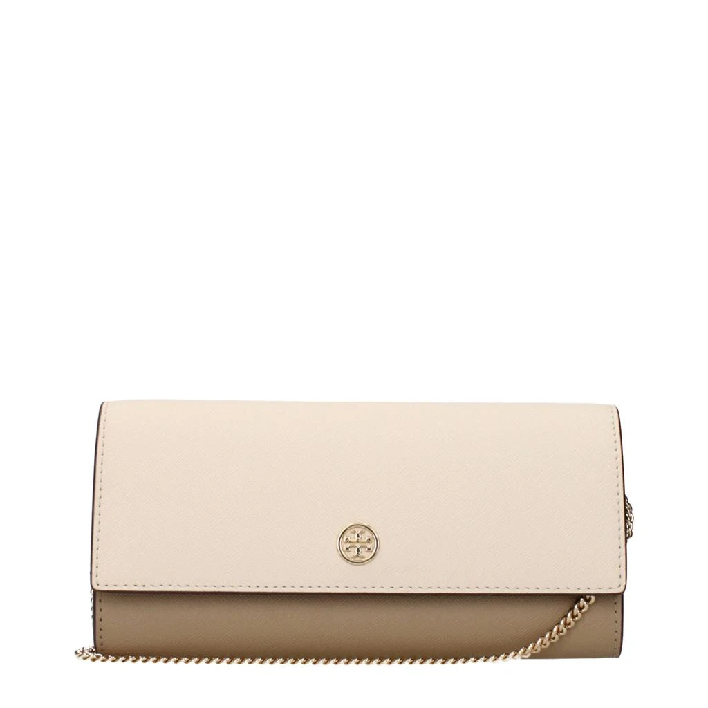 商品Tory Burch|Tory Burch Beige Leather Clutch Bags,价格¥3194,第1张图片