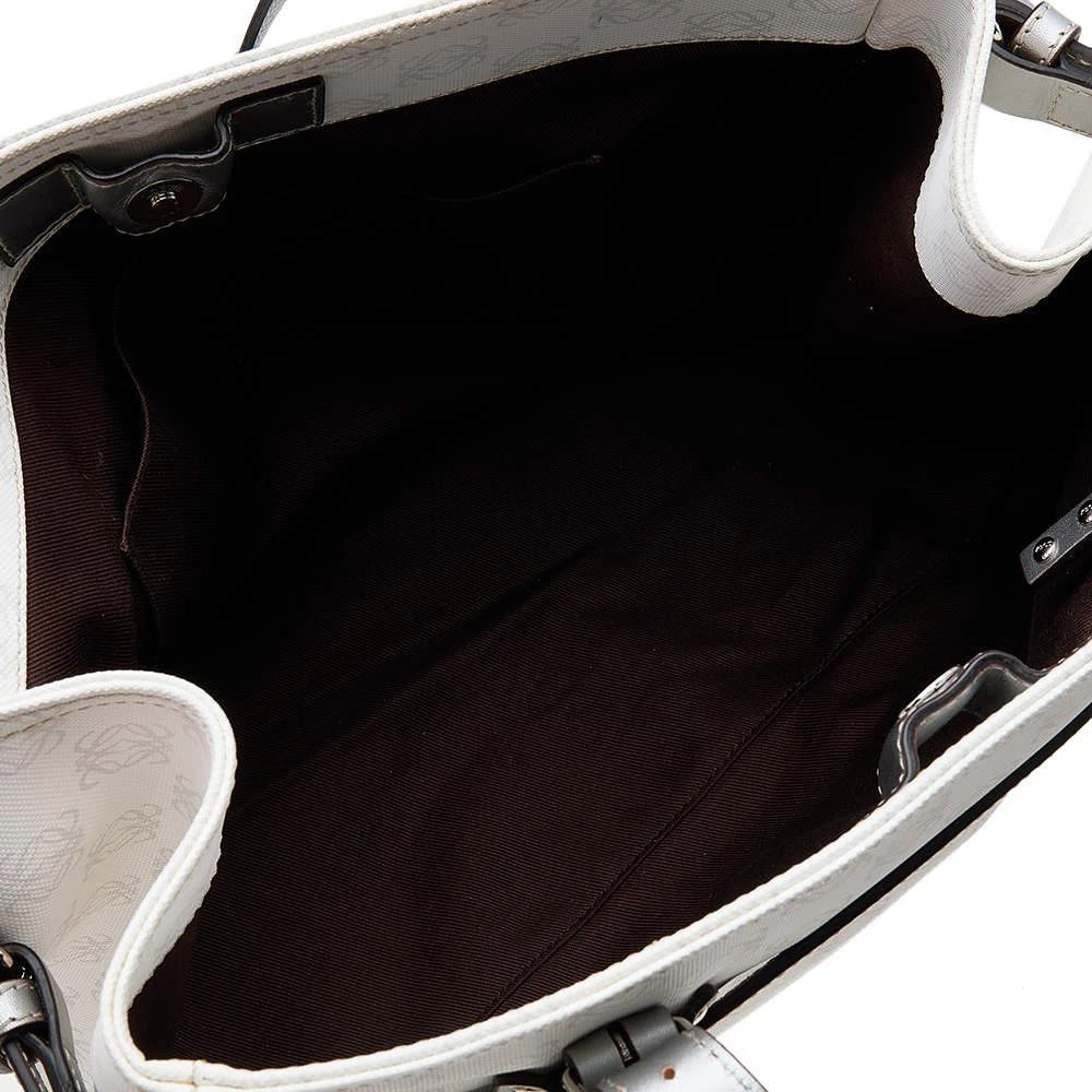 Loewe White/Grey Anagram PVC and Leather Tote 商品