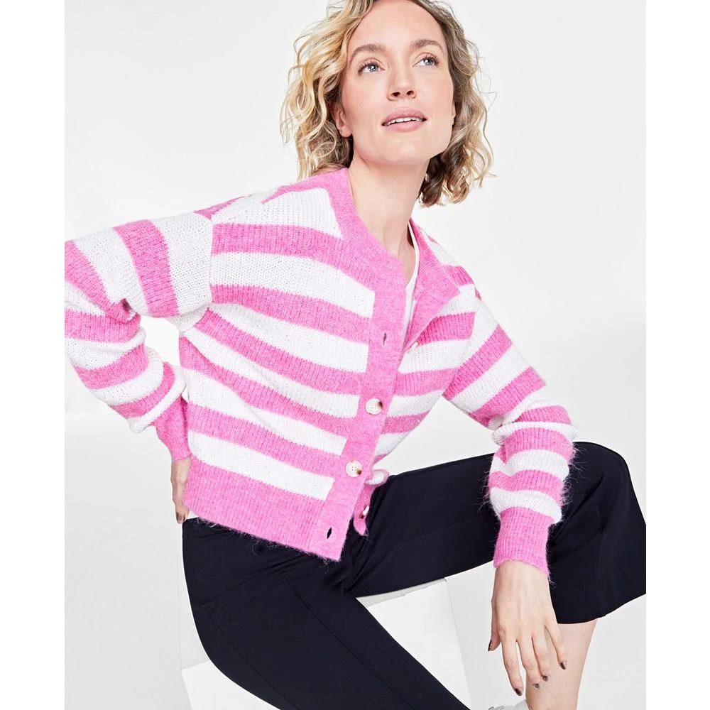 商品On 34th|Women's Striped Sequin Cardigan, Created for Macy's,价格¥178,第1张图片