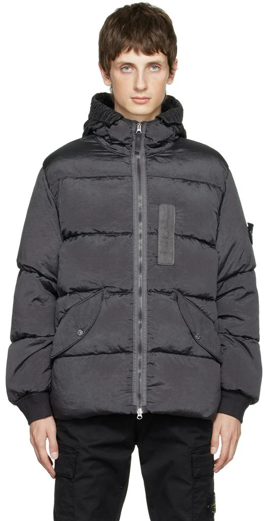 商品Stone Island|Black Metal Econyl Down Jacket,价格¥7681,第1张图片