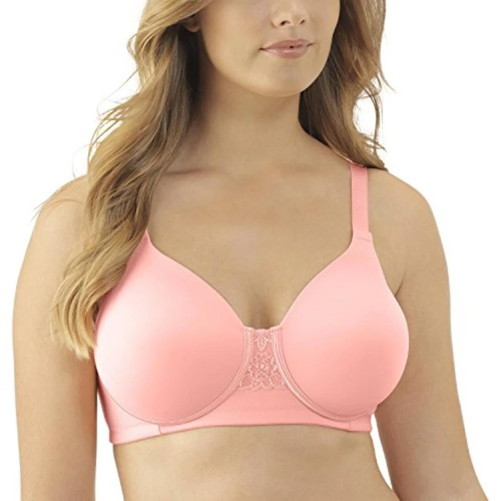商品Vanity Fair|Vanity Fair Womens Lace-Trim Wireless Full Coverage Bra,价格¥70,第1张图片