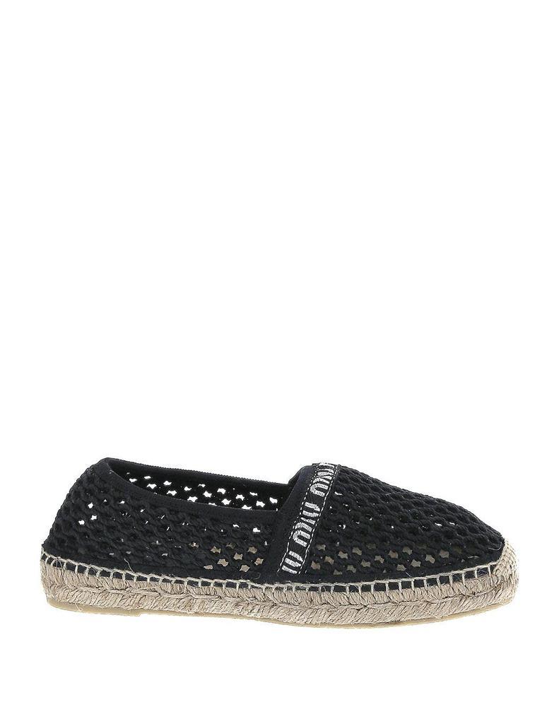 商品Miu Miu|Black Espadrilles,价格¥3763,第1张图片