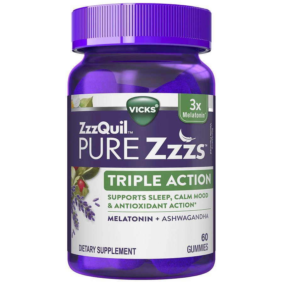 商品PURE Zzzs|PURE Zzzs Triple Action Melatonin Gummies,价格¥209,第1张图片