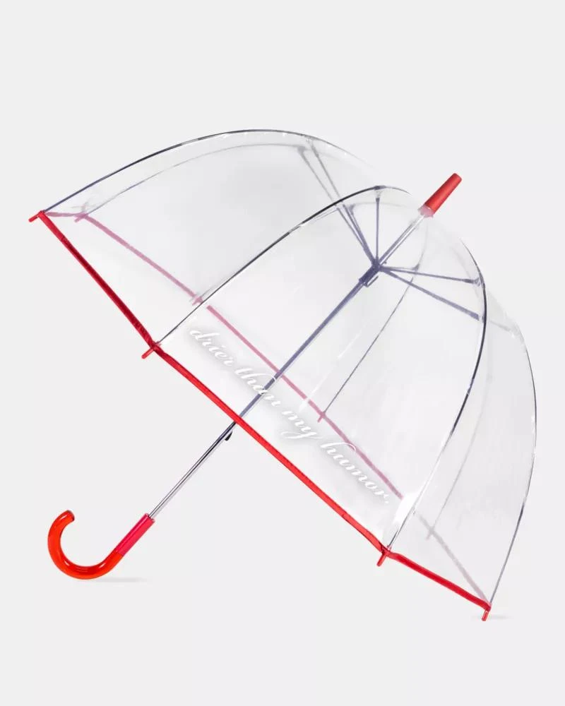 商品Kate Spade|Drier Than My Humor Clear Umbrella,价格¥296,第1张图片