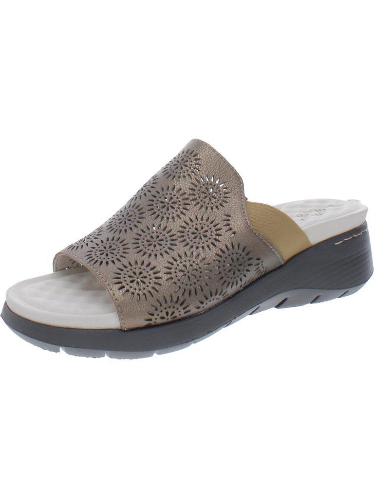 商品Jambu|Queens Womens Leather Platform Wedge Sandals,价格¥210,第1张图片