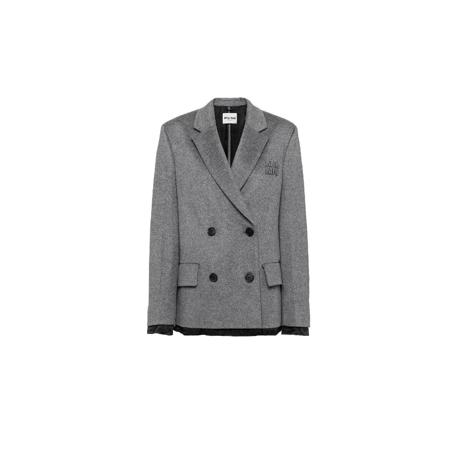 商品Miu Miu|【预售】 缪缪 25春夏 女士 西服外套 Veste croisée en velours MH1853_125Q_F0031_S_231 ,价格¥30491,第1张图片