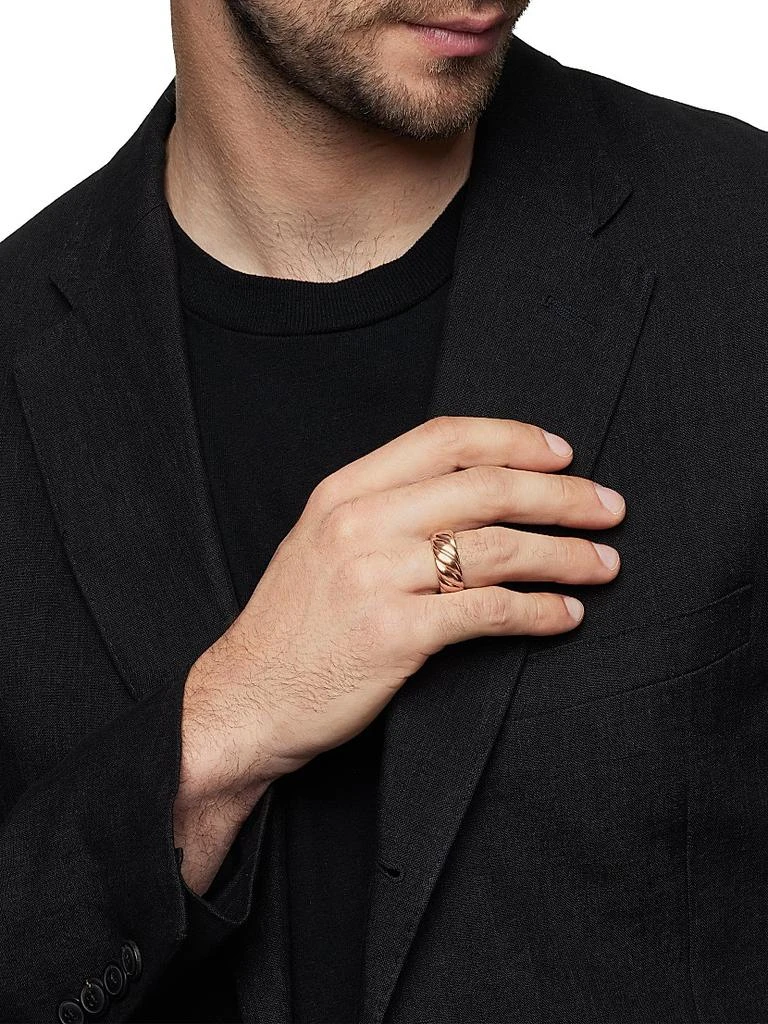 商品David Yurman|Sculpted Cable Contour Band Ring in 18K Rose Gold, 9MM,价格¥33195,第2张图片详细描述