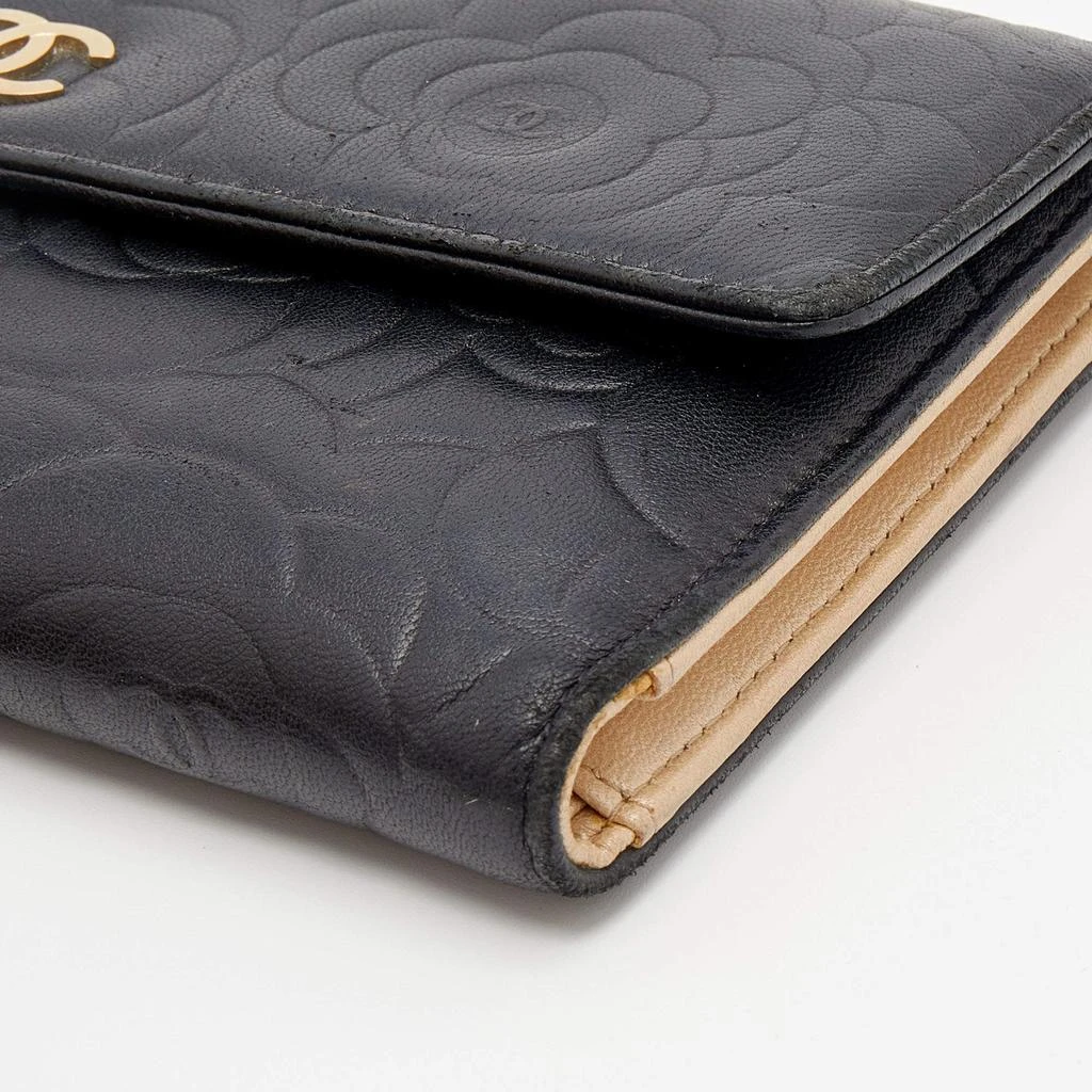 Chanel Black Leather Camellia Flap Wallet 商品