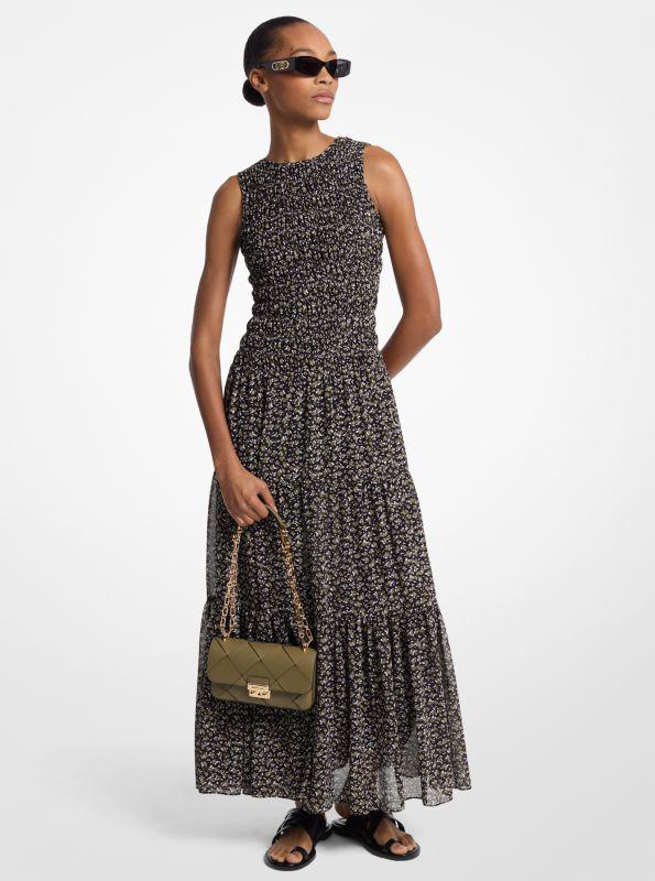 ワンピース Michael Kors Woman Dress Green MS582WLF4C 340 Stretch Cotton Tiered Dress | Michael Kors [US]