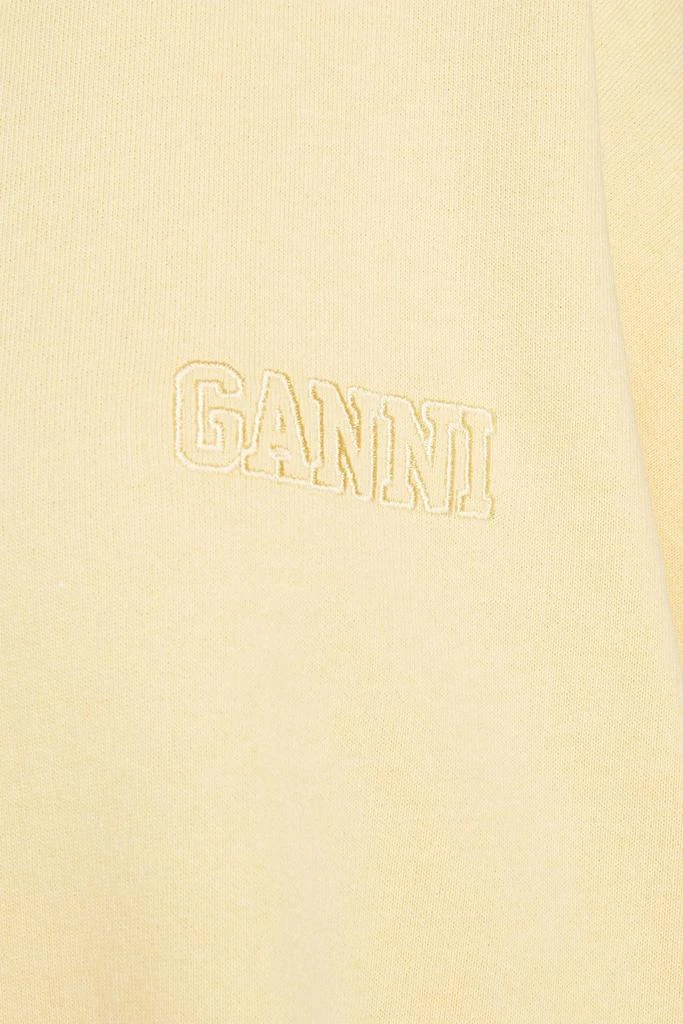 商品Ganni|Oversized embroidered cotton-blend fleece sweatshirt,价格¥349,第4张图片详细描述
