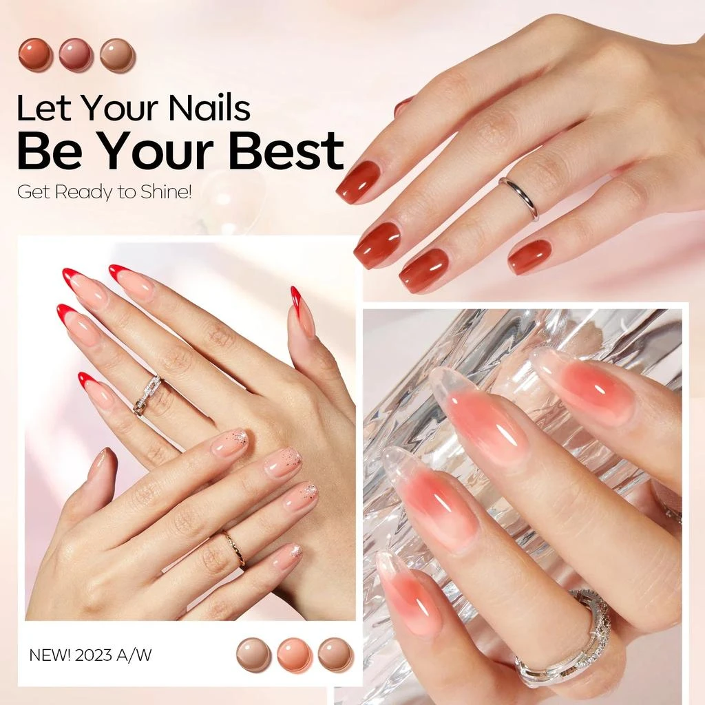 6 Shades Gel Nail Polish Set Collection 商品