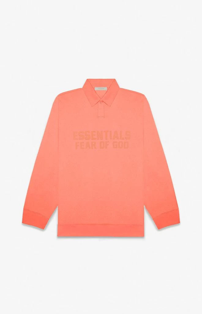 商品Essentials|Women's Coral Long Sleeve Polo Sweatshirt,价格¥627,第1张图片