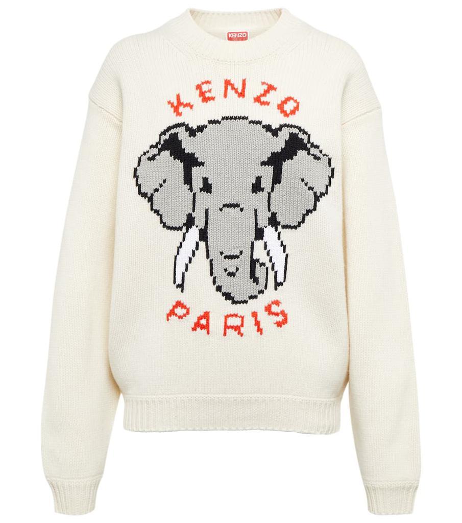 商品Kenzo|Jacquard wool-blend sweater,价格¥4490,第1张图片