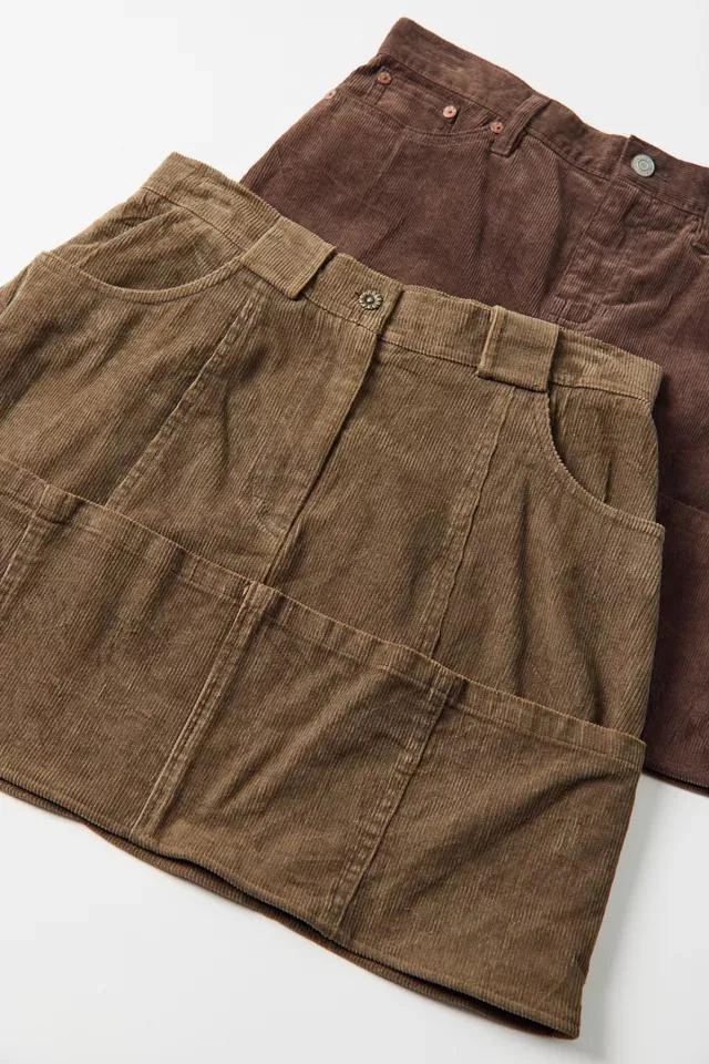 商品Urban Renewal|Urban Renewal Remade Surplus Pocket Corduroy Skirt,价格¥189,第2张图片详细描述